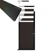 C-Wood Tuindeur aluminium zwart frame Mix & Match - composiet antraciet (90 x 200 cm)