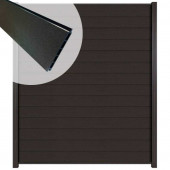 C-Wood Zelfbouw schutting composiet Mix & Match antraciet - antraciet alu accessoires (180 x 200 cm)