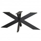 Bo Lundgren Industrieel onderstel 3D kruis poot | Zwart metaal | 140 x 90 cm 