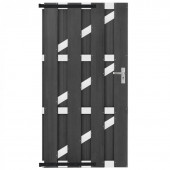 C-Wood Tuindeur composiet Bari antraciet met blank aluminium frame incl. beslag (100 x 180 cm)