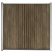 C-Wood Zelfbouw schutting verticaal Rhombus Double ipé - blank alu accessoires (170 x 180 cm)