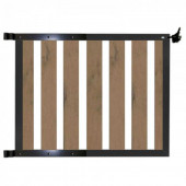 C-Wood Tuinhek poort composiet Design bruin gevlamd met antraciet frame incl. hang- en sluitwerk (100  x  80 cm)