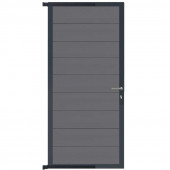 C-Wood Tuindeur aluminium antraciet frame Modular - composiet rock grey (90 x 200 cm)