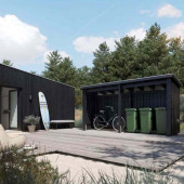 Plus Danmark Multi tuinhuis open 4,7 m2 onbehandeld incl. dakleer/alu strips 432 x 109 x 218 cm | Type B