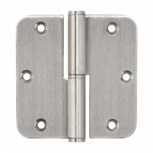 Austria Bladpaumelle RVS - stompe deur linksdraaiend incl schroeven 89 x 89 mm (2 st)