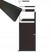 C-Wood Tuindeur aluminium antraciet frame Mix & Match - composiet antraciet (90 x 200 cm)