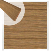 C-Wood Zelfbouw schutting hardhout Mix & Match Thermo Fraké - wit alu accessoires (180 x 200 cm)
