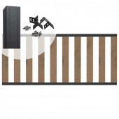 C-Wood Tuinhek set composiet bruin gevlamd Design met antraciet alu frame (3,81 mtr)