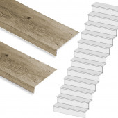 Stepwood Traprenovatie set - rechte trap - 14 treden SPC toplaag Rustiek eiken