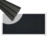 C-Wood Zelfbouw schutting composiet Rhombus Triple antraciet - wit alu accessoires (180 x 90 cm)