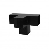 Plus Danmark Cubic 4 weg koppelstuk zwart tbv paal 9 x 9 cm