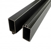 C-Wood Modular zelfbouwset - onder-& bovenregel alu - antraciet 2 x 4 x 180 cm