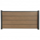 C-Wood Zelfbouw schutting composiet Modular bruin gevlamd - antraciet alu accessoires (180 x 97 cm)