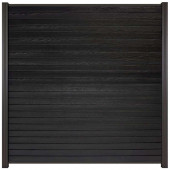 C-Wood Zelfbouw schutting composiet Rhombus Double zwart - antraciet alu accessoires (180 x 180 cm)