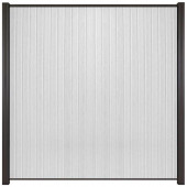 C-Wood Zelfbouw schutting verticaal Rhombus Double wit - antraciet alu accessoires (170 x 180 cm