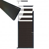 C-Wood Tuindeur aluminium antraciet frame Mix & Match - composiet antraciet (90 x 200 cm)