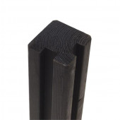 Plus Danmark Hoekpaal rabatsysteem vuren | 9 x 9 cm zwart (268 cm) geschaafd