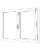 TrendHout RKC Meranti wit - vast + draai/kiep RD - 154,8 x 107,4 cm