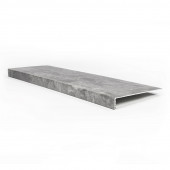 Stepwood Overzettrede met neus - SPC - Beton Grijs - 130 x 38 cm