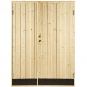 Plus Danmark Dubbele dichte deur incl. kozijn - Rechtsdraaiend - Onbehandeld - 127,8 x 197,8 cm