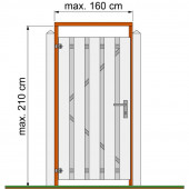 Woodvision Tuindeurkozijn hardhout met aanslaglat - onbehandeld - max 160 cm - geschaafd
