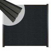 C-Wood Zelfbouw schutting composiet Rhombus Triple antraciet - zwart alu accessoires (180 x 180 cm)