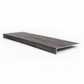 Stepwood Overzettrede met neus - SPC - Antraciet Eiken - 130 x 38 cm