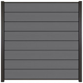 Elephant Zelfbouw schutting composiet Modular rock grey - antraciet alu accessoires (180 x 180 cm)