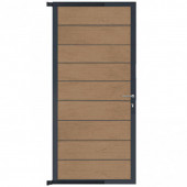 C-Wood Tuindeur aluminium antraciet frame Modular - composiet teak (90 x 200 cm)