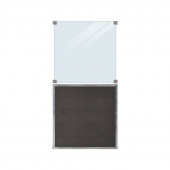 Plus Danmark Schutting composiet & helder glas in stalen frame | Futura recht antraciet (90 x 180 cm)