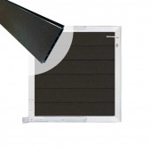 C-Wood Tuinpoort aluminium wit frame Mix & Match - composiet antraciet (90 x 90 cm)