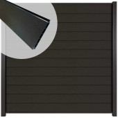 C-Wood Zelfbouw schutting composiet Mix & Match antraciet - antraciet alu accessoires (180 x 180 cm)