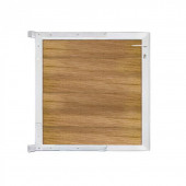 C-Wood Tuinpoort aluminium wit frame Mix & Match - hardhout Ipé (90 x 90 cm)