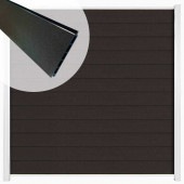 C-Wood Zelfbouw schutting composiet Mix & Match antraciet - wit alu accessoires (180 x 180 cm)