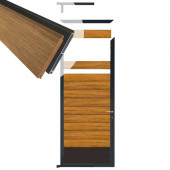 C-Wood Tuindeur aluminium antraciet frame Mix & Match - hardhout Thermo Fraké / alu antraciet (90 x 200 cm)