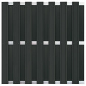 C-Wood Schutting composiet Stijl antraciet met blank aluminium frame (180 x 180 cm)