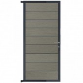 C-Wood Tuindeur aluminium antraciet frame Modular - composiet co-ex grijs (90 x 200 cm)