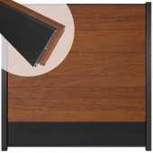 C-Wood Zelfbouw schutting hardhout Mix & Match Bamboe / antraciet - antraciet alu accessoires (180 x 180 cm)