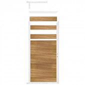 C-Wood Tuindeur aluminium wit frame Mix & Match - hardhout Ipé (90 x 180 cm)