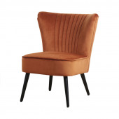 HomingXL Fauteuil - Eva - stof Velours roestbruin