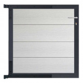 C-Wood Tuinpoort aluminium antraciet frame Modular - composiet wit (90 x 90 cm)