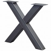 HomingXL Industrieel onderstel X-poot -blank metaal - 10 x 10 cm (2 stuks)