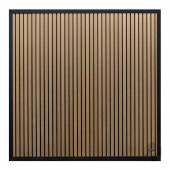 Elephant Schutting composiet Stripes co-ex Oak en Black met zwart kader (180 x 180 cm)
