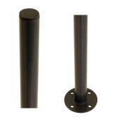 Plus Danmark Paal rond staal met voet zwart-grijs - 4,2 x 4,2 x 96 cm
