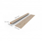 COREtec Uitloopprofiel | PVC WPC | Lumber | Box C 122 x 10,8 cm