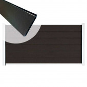 C-Wood Zelfbouw schutting composiet Mix & Match antraciet - wit alu accessoires (180 x 90 cm)