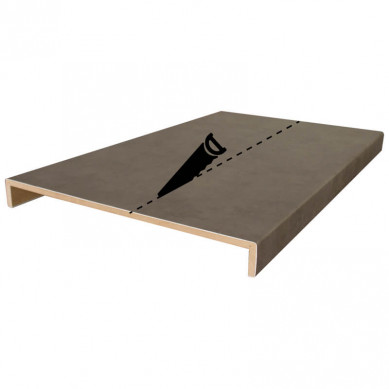 Stepwood Overzettreden met neus (2 stuks) | Vinyl toplaag | Betonlook grijs | 138 x 60 cm