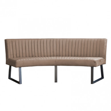 HomingXL Eetkamerbank - Hengelo - stof Element beige 06 - geschikt voor ovale tafel 240 cm