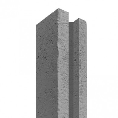 HomingXL paal beton dubbel startpaal 13 x 13 cm grijs (290 cm)