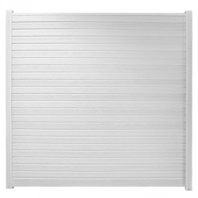 C-Wood Zelfbouw schutting composiet Rhombus Double wit - wit alu accessoires (180 x 180 cm)